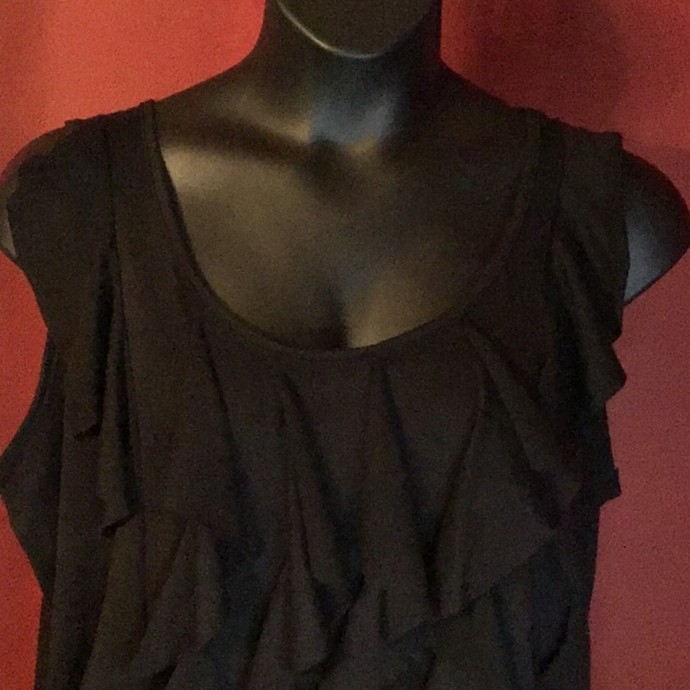 DOUBLE TAKE RUFFLED TOP SIZE 2X - Picture 2 of 3